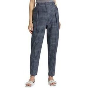 ALTUZARRA Sidney Plaid Wool Trouser Pant Blue Plaid Women Size FR 38 US 6